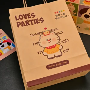 Kraft Paper Gift Bags with Handles