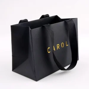 Kraft Paper Shopping Gift Bag for Clothes and Shoes, Black/Dark Green