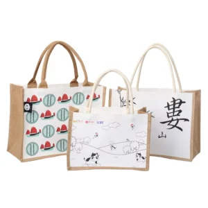 Large Capacity Cotton Canvas Tote Shoulder Bag for Women’s Commute, Custom Printed