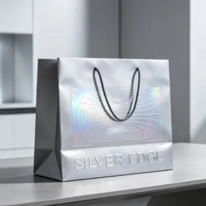 Laser Surface Laminated Paper Tote Bags for Clothing Stores and Takeaway