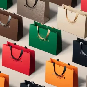 Luxury Custom Logo Shoe Boutique Packaging Gift Paper Shopping Bag for Clothes