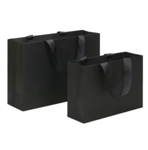 OEM Black Shopping Kraft Paper Gift Bag