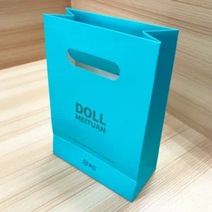 OEM ODM Custom Logo Gold Stamping Printed White Recyclable Kraft Paper Gift Shopping Bags
