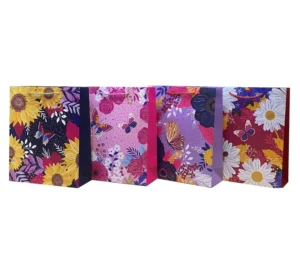 Paper Gift Bag With Flower Design