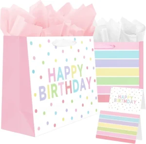 Paper Gift Bag with Handle for Gift Packaging