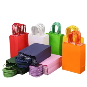 Paper Gift Bags Kraft Paper Bags with Handles for Small Business Shopping Birthday Wedding Party