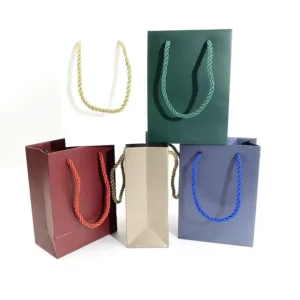 Paper Gift Bags with Handles for Grocery, Gifts, Weddings, and Parties, Multicolor