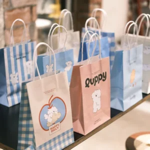 Paper Shopping Bag, Customizable Kraft Paper Bag With Logo For Retail Store