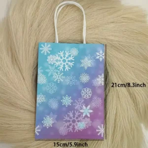 Printed Kraft Paper Gift Bags with Handles for Wedding, Fashion, and Christmas