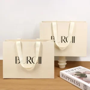 Printed Paper Bags for Clothes, Fashion Boutique, Embedded Handle