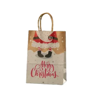 Recyclable Brown Kraft Paper Gift Packaging Bag