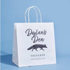 Recyclable Kraft Paper Bag with Handle for Retail and Gift Packaging