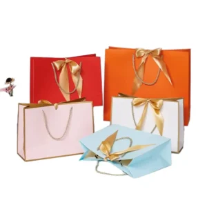 Recyclable Luxury Custom Printed Paper Shopping Gift Bags for Clothing and Small Businesses