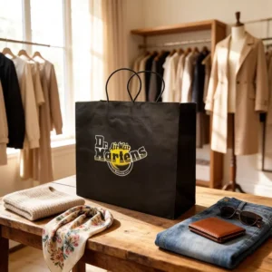 Recyclable Offset Printed 1-3 Layer Kraft Paper Shopping Bags with Logos for Clothing