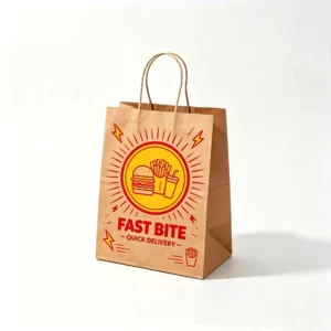 Recycled Kraft Paper Carry Bags with Custom Logo Print and Twisted Paper Handles for Retail Gift Packaging