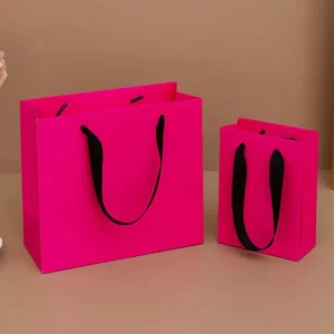 Rose Red Jewelry and Cosmetics Gift Shopping Paper Bags