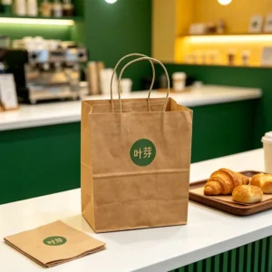 SP4327 Recyclable Brown Kraft Paper Shopping Bag with Twisted Handle
