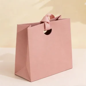 Silk Ribbon Paper Shopping Bags without Handles, Offset Printed, for Jewelry Packaging with Custom Logo
