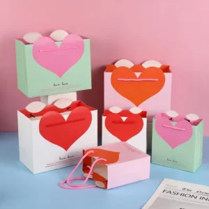 Sustainable Printed Kraft Paper Shopping and Gift Tote Bag