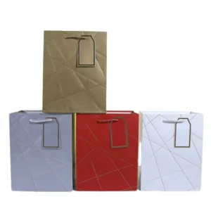 Trending Luxury Hot Stamping Embossed Gift Bag Premium Paper Bag for Jewelry Sales
