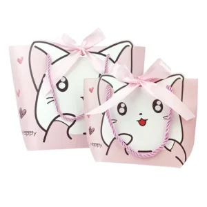 Valentine’s Day, Birthday, Graduation and Wedding Cartoon Tote Paper Gift Bags