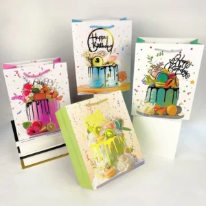 White Card Gift Bag with Recycled Materials for Clothing, Shoes, and Underwear