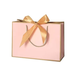 White Custom Logo Biodegradable Recyclable Paperboard Shopping Bags for Supermarket Use