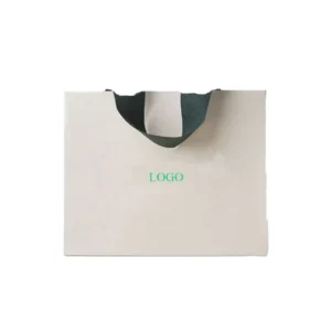 White Paper Gift Bags with Custom Printed Logo for Shopping Accessories
