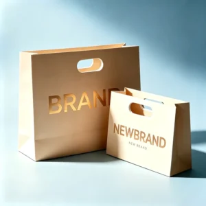 White Printed Die-Cut Paper Gift Bags for Birthday Parties