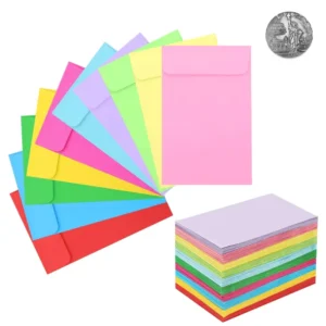 #1 Paper Coin Envelopes, 2.25×3.5 Inch Mini Envelopes for Coins, Stamps, and Seed Packets