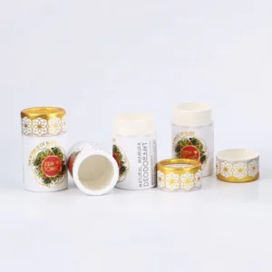 100% Biodegradable Paper Push-Up Tube for Deodorant, Lip Balm, Perfume, and Essential Oil Cardboard Packaging