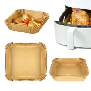 100 Pcs Square Disposable Parchment Paper Air Fryer Liners