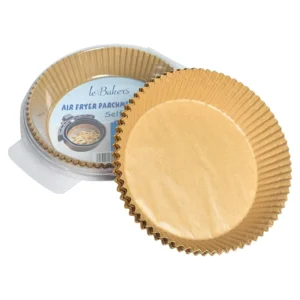 100PCS Disposable Round Air Fryer Paper Liners and Parchment Sheets with Greaseproof Baking Paper