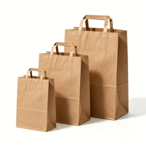 100gsm 120gsm Kraft Brown Paper Bags for Coffee Shops and Supermarkets Recyclable Food Packaging