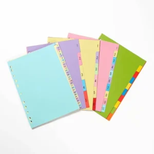 11-Hole A4 Diary Paper Tab Index File Divider Loose leaf Organizer Planner for School Office Gift Boxed 5-12 Sheets 11