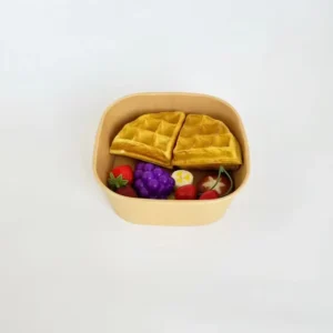 1200ml Kraft Paper Disposable Food Tray for Takeaway