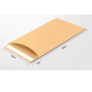 120g Thickened Kraft Paper Envelopes, Expandable Cash Salary Gift Bags, Self-Adhesive Closure, Offset Printing, Customizable