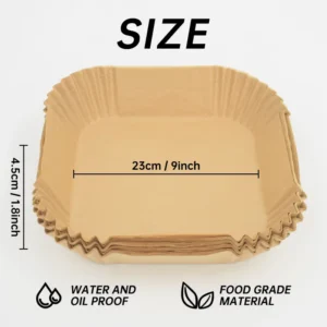 125 Pcs 7.9 Inch Parchment Silicone Air Fryer Liner
