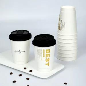 12oz 16oz Food Grade Disposable Hot Stamping Hollow Paper Cup