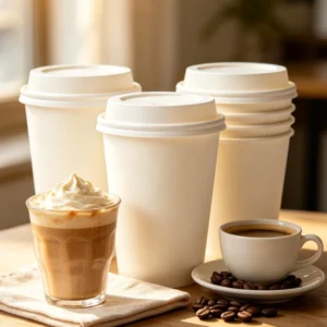 14oz Disposable Printable Single Wall and Double Wall Paper Cup for Buffet, Shop, and Takeaway Beverages