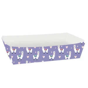 20ct Llama-Printed Party Paper Boat Food Trays