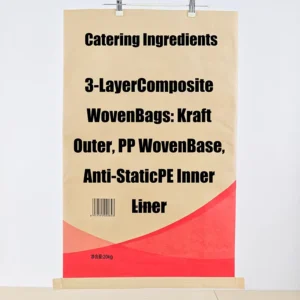 20kg 25kg Premium Kraft Paper Laminated PP Woven Sack with PE Inner Liner Moisture Proof Bulk Food Chemical Fertilizer Packaging