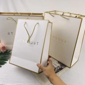 230G Foldable Custom Paper Shopping Bags with Logo for Gifts