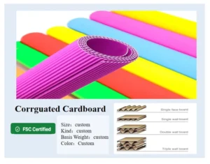 3/5/7-Ply Colored Corrugated Cardboard Paper for Packaging