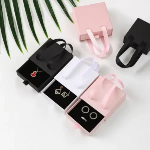 3-Color Black White Pink Jewelry Box Large Capacity With Dividers For Rings Earrings Bracelets