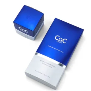 350G Silver Paper Card Cosmetic Packaging Box with 3D Embossing