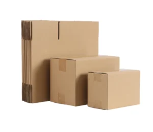 35x26x23cm Recyclable Kraft Corrugated Carton Box with Matte Lamination and Four-Color Custom Printing for Shopping