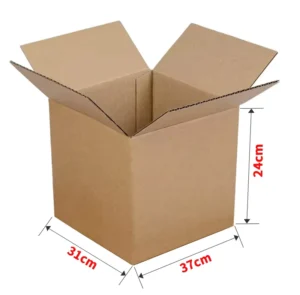37*31*24 cm Shop Design Corrugated Carton Shipping Boxes Strong Brown Without Logo