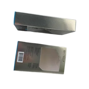 3C Electronic Product Box, Glossy Silver Paper with Clear Window