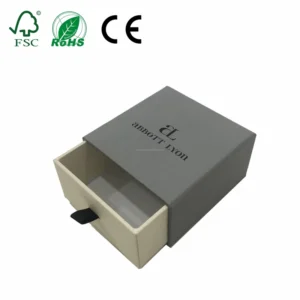 3D Cardboard Drawer Style Rigid Gift Boxes with Lid Base Embossing Recycled Materials